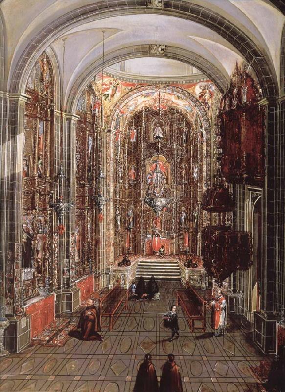 unknow artist This painting Allows us to picture the interior of a church in new spain France oil painting art